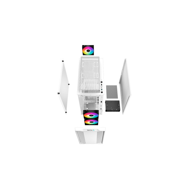 Корпус Deepcool CC360 ARGB White (R-CC360-WHAPM3-G-1)