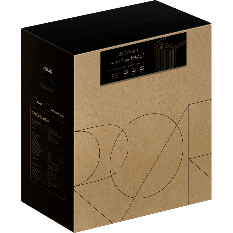 Корпус Asus ProArt PA401 Tempered Glass Black (90DC00M0-B39020)