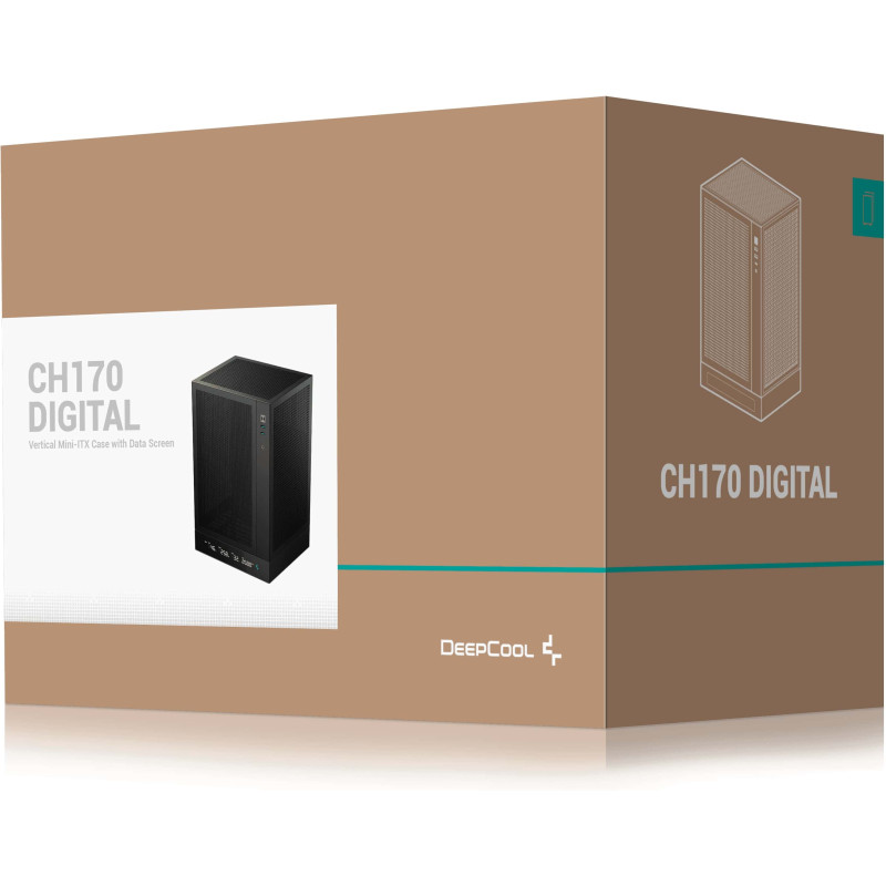 Корпус Deepcool CH170 Digital Black (R-CH170-BKNPI0D-G-1)