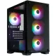 Корпус 1stPlayer X2-M-BK-4F7 Black без БП