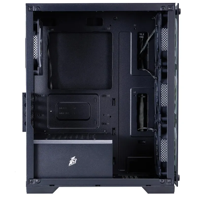 Корпус 1stPlayer X2-M-BK-4F7 Black без БП