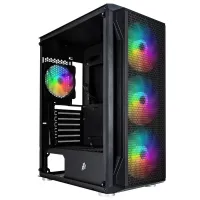 Корпус 1stPlayer X4-4F1 Black 600W