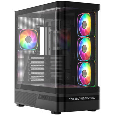 Корпус Modecom VOLCANO AQ200 ARGB MIDI BLACK (MC-A-AQ200-4FA-B)