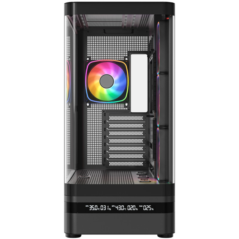 Корпус Modecom VOLCANO AQ200 ARGB MIDI BLACK (MC-A-AQ200-4FA-B)