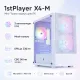 Корпус 1stPlayer X4-M-WH-2F1P-W-1F1-W White без БП