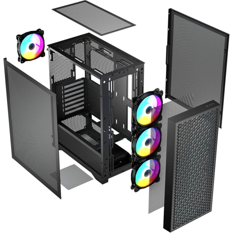 Корпус Logic concept DART PRO ARGB MIDI MESH BLACK (AT-DART-PRO-ARGB-10)