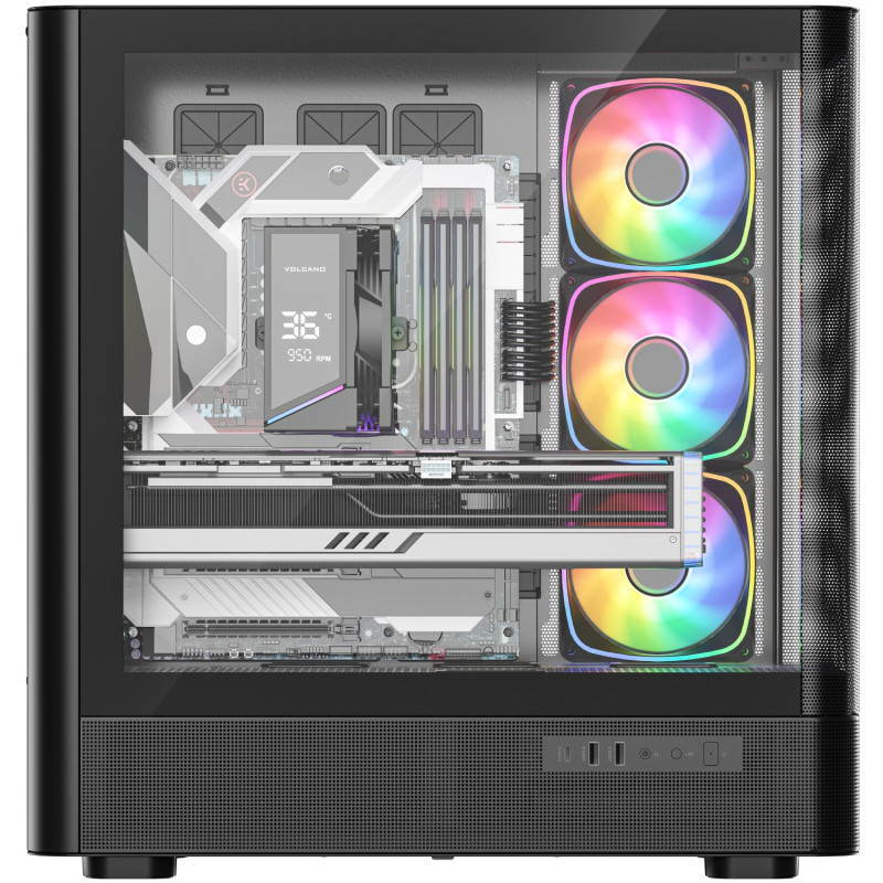 Корпус Modecom VOLCANO AQ500 ARGB MIDI BLACK (MC-A-AQ500-4FA-B)