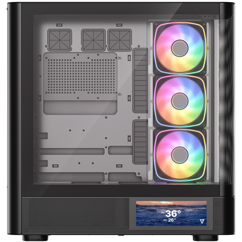 Корпус Modecom VOLCANO AQ400 ARGB MIDI BLACK (MC-A-AQ400-4FA-B)