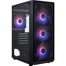 Корпус 1stPlayer FD3-M-BK-4F7 Black без БП