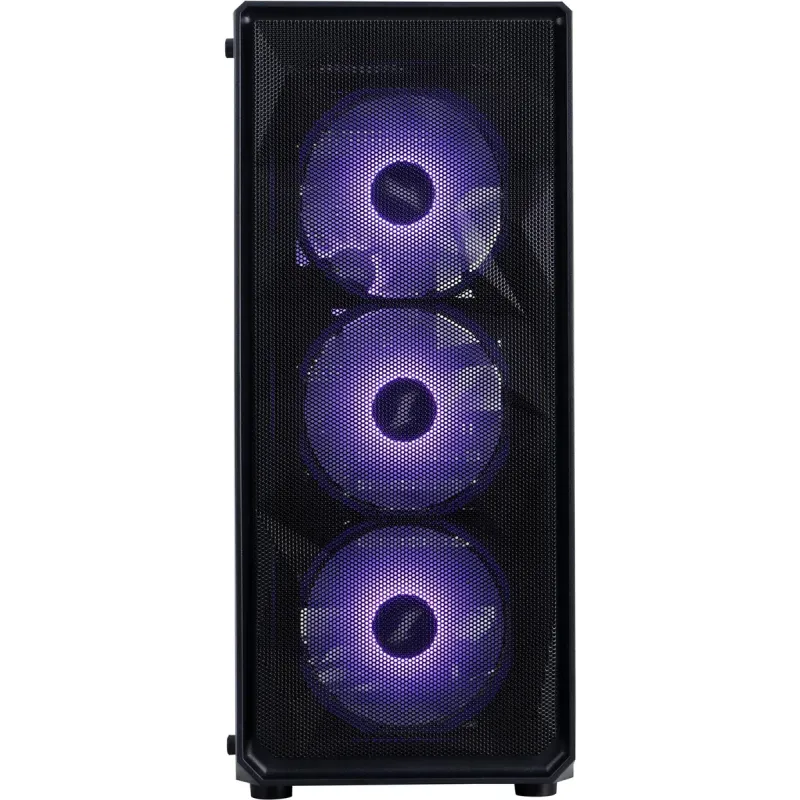 Корпус 1stPlayer FD3-M-BK-4F7 Black без БП