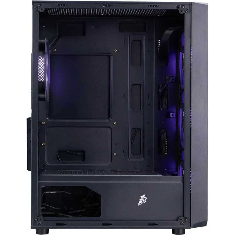 Корпус 1stPlayer FD3-M-BK-4F7 Black без БП