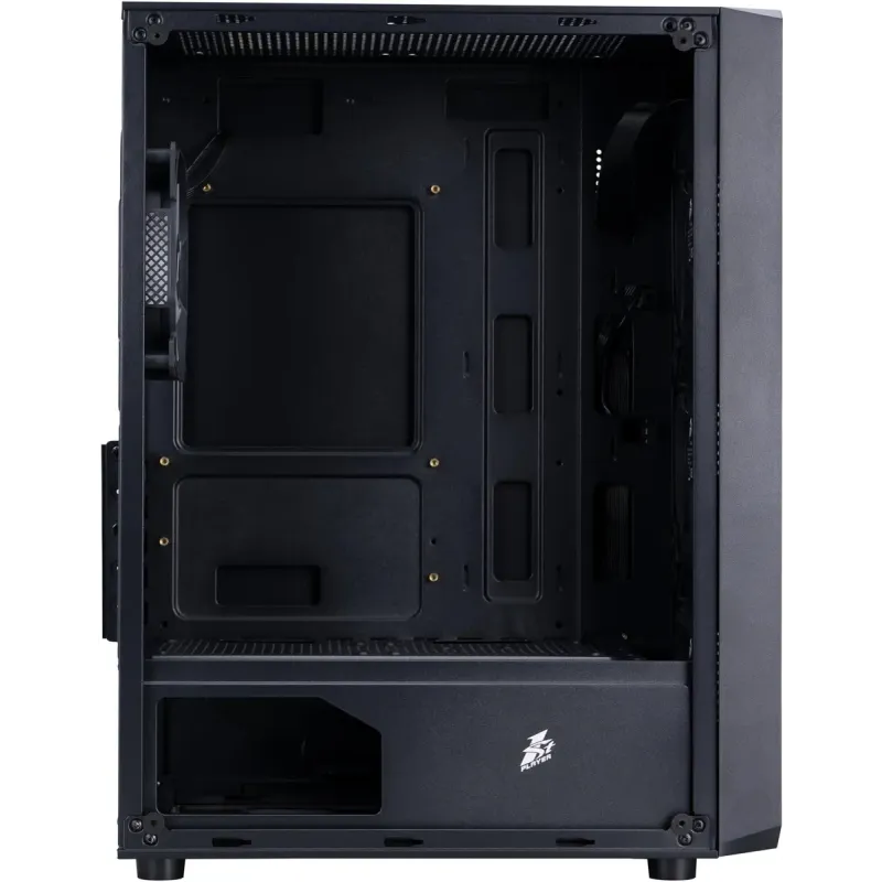 Корпус 1stPlayer FD3-M-BK-4F7 Black без БП