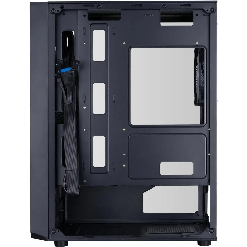 Корпус 1stPlayer FD3-M-BK-4F7 Black без БП