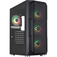 Корпус 1stPlayer XF-BK-4F7 Black без БП