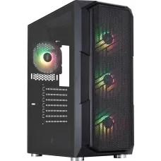 Корпус 1stPlayer XF-BK-4F7 Black без БП
