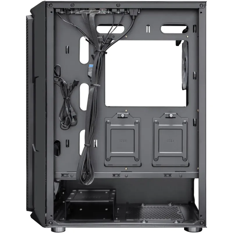 Корпус 1stPlayer XF-BK-4F7 Black без БП