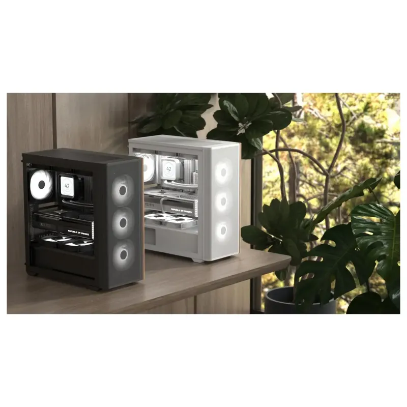 Корпус AeroCool D501A-G-BK-v2 (ACCM-DS01043.11) Black без БП