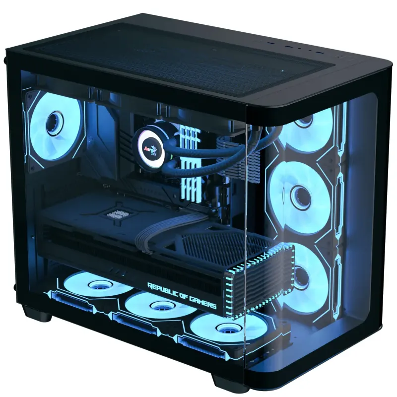 Корпус AeroCool P500C-G-BK-v1 (ACCM-PN01043.11) Black без БП