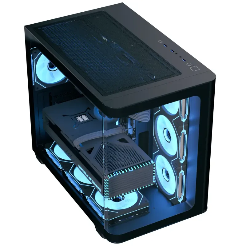 Корпус AeroCool P500C-G-BK-v1 (ACCM-PN01043.11) Black без БП