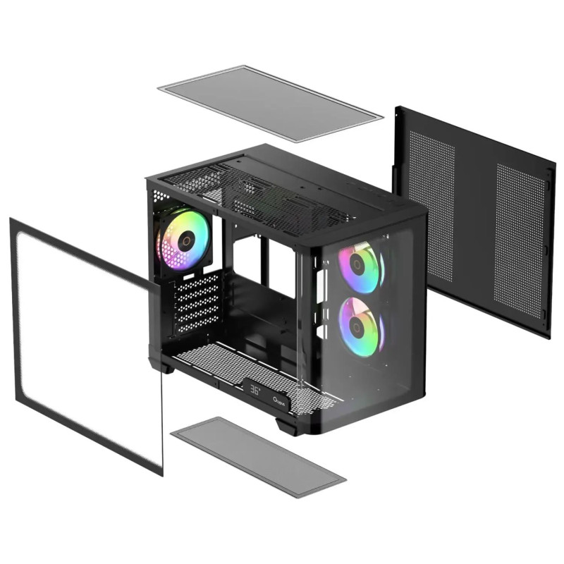 Корпус Ocypus Iota C50 Curve BK ARGB Black with window (OTA-C50-BKD300CD-GL)