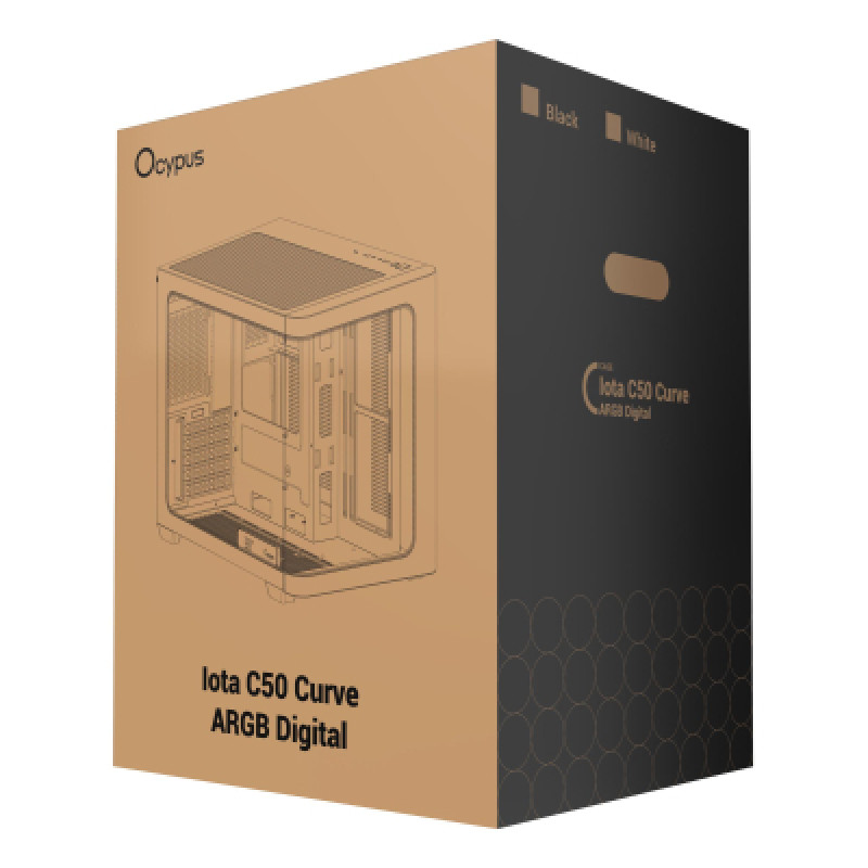 Корпус Ocypus Iota C50 Curve WH ARGB White with window (IOTA-C50-WHD300CD-GL)