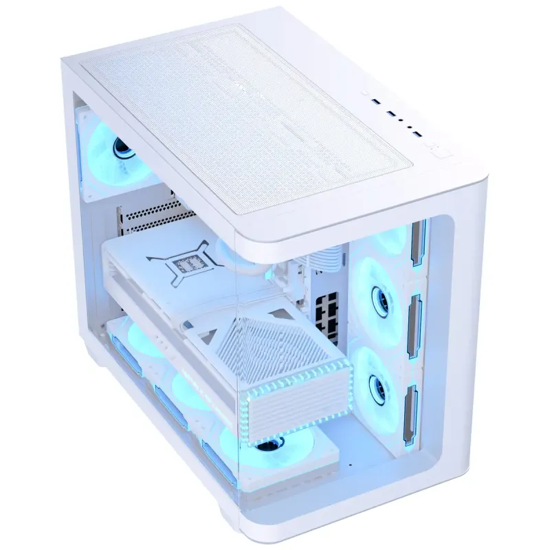 Корпус AeroCool P500C-G-WT-v1 (ACCM-PN01043.21) White без БП