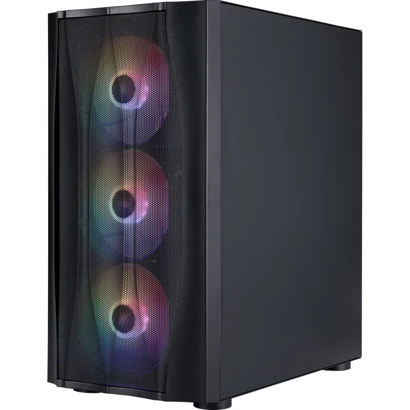 Корпус 1stPlayer  X3-M-4F1-BK