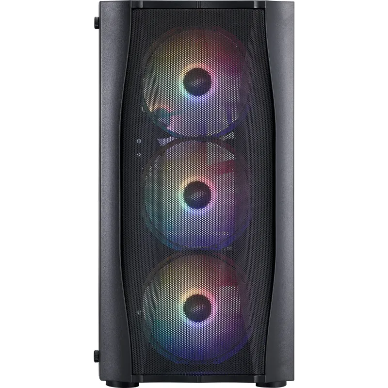 Корпус 1stPlayer  X3-M-4F1-BK