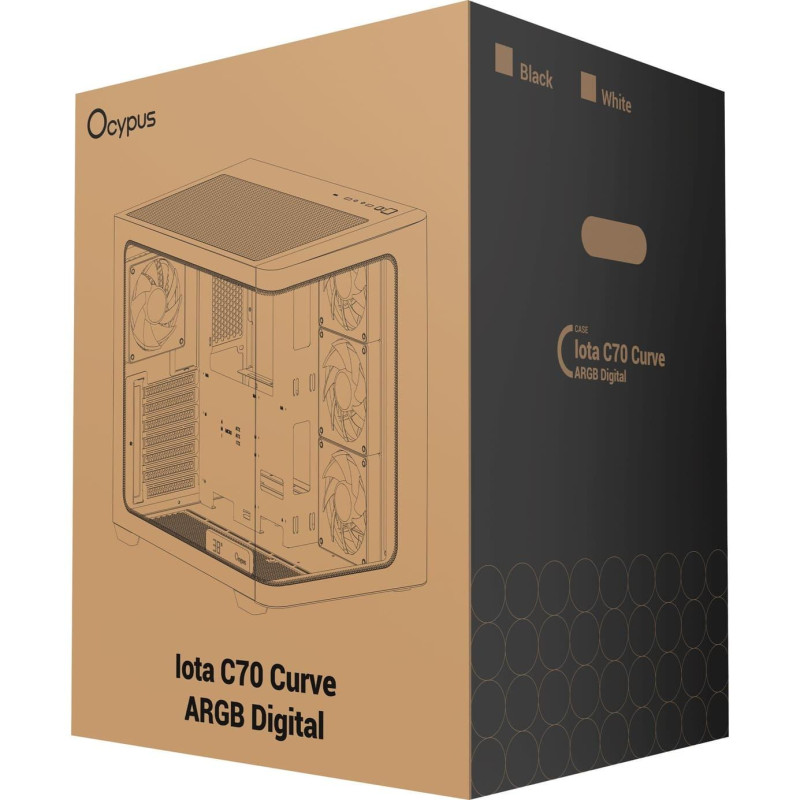 Корпус Ocypus Iota C70 Curve ARGB (Iota-C70-BKD400CD-GL)