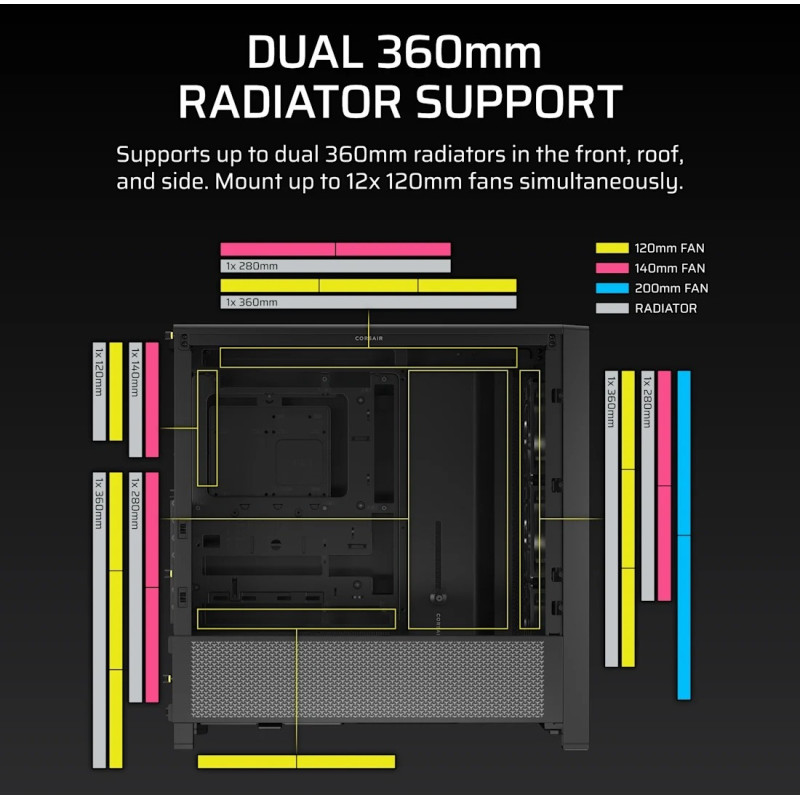 Корпус Corsair 4000D RS Frame Black (CC-9011312-WW)