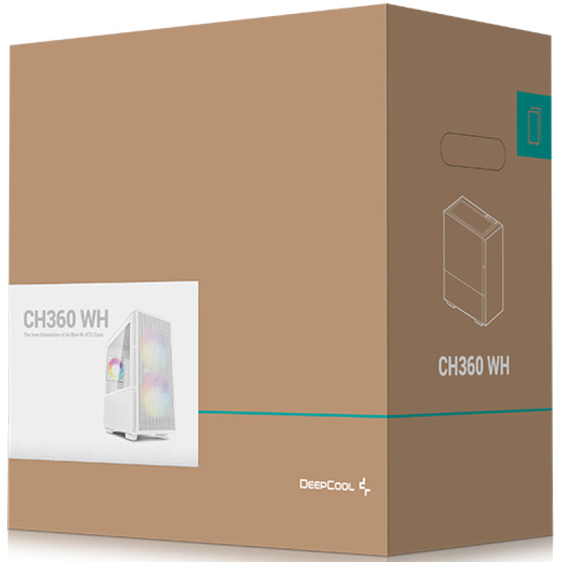 Корпус Deepcool CH360 WH (R-CH360-WHAPE3-G-1)