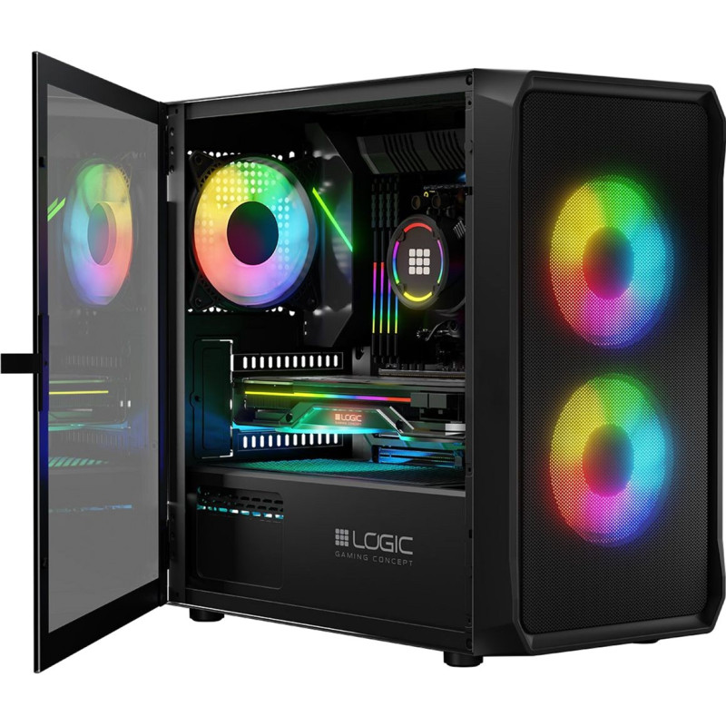 Корпус Logic concept Portos ARGB Mini Black (AM-PORTOS-10-0000000-0002)