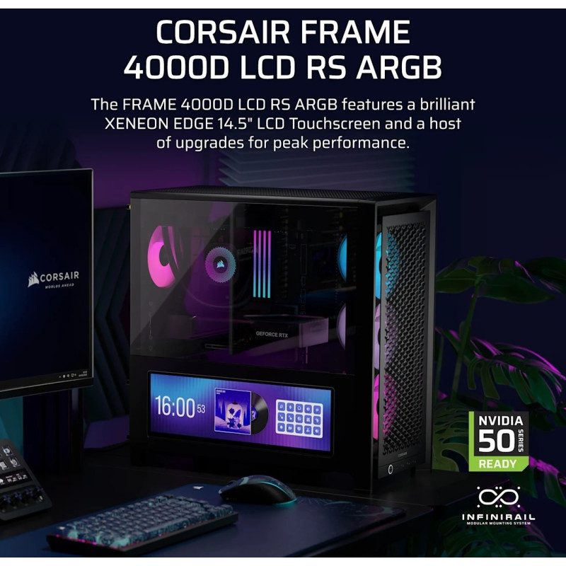 Корпус Corsair Frame 4000D LCD RS ARGB Black (CC-9011326-WW)
