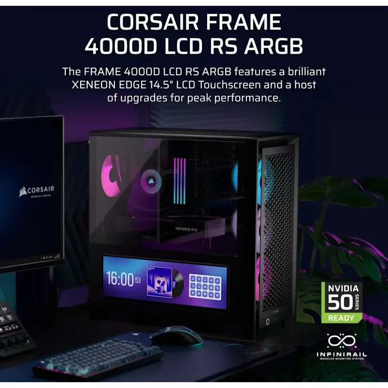 Корпус Corsair Frame 4000D LCD RS ARGB Black (CC-9011326-WW)