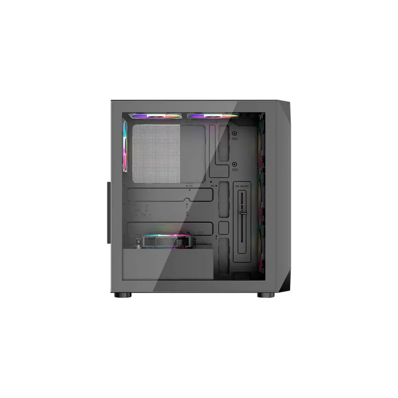 Корпус 1STPLAYER AY7-BK-4F1 Black