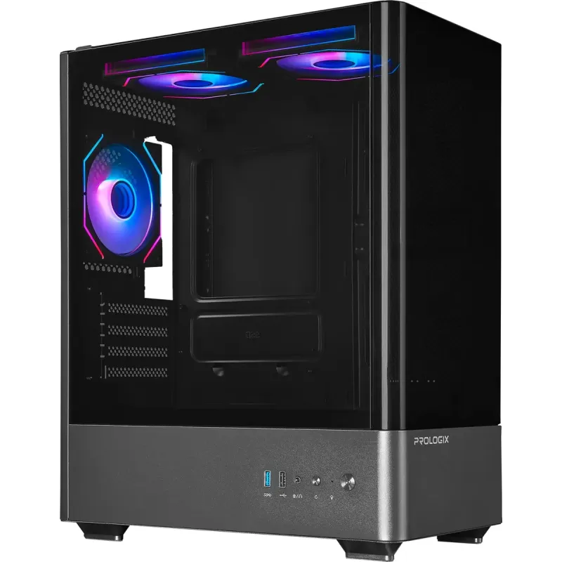 Корпус Prologix Lumi GM-01AB Glass Black
