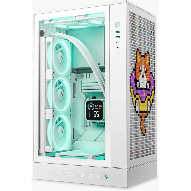 Корпус DeepCool CH270 Digital White (R-CH270-WHNDM0-G-1) без БП