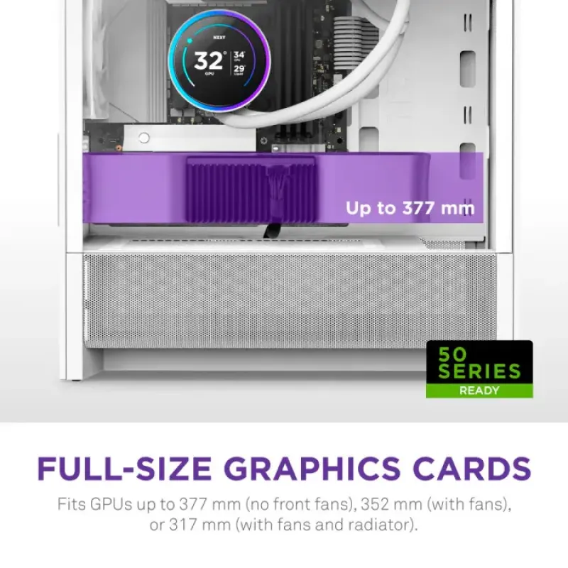 Корпус NZXT H3 Flow White без БП (CC-H31FW-01)