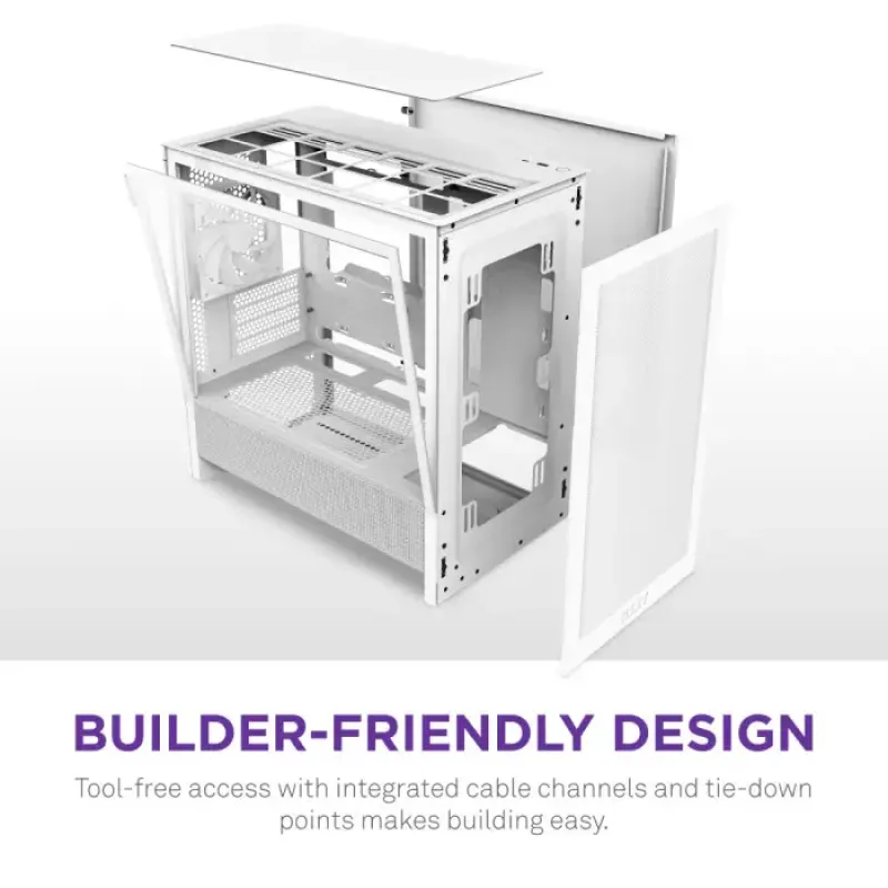 Корпус NZXT H3 Flow White без БП (CC-H31FW-01)