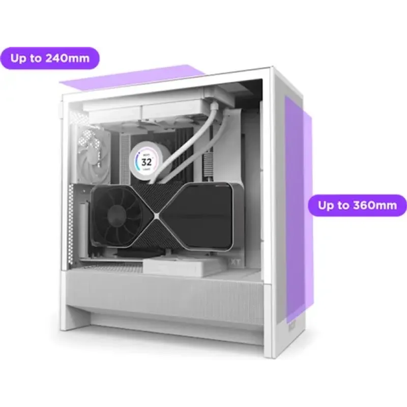 Корпус NZXT H5 Flow White (CC-H52FW-01)