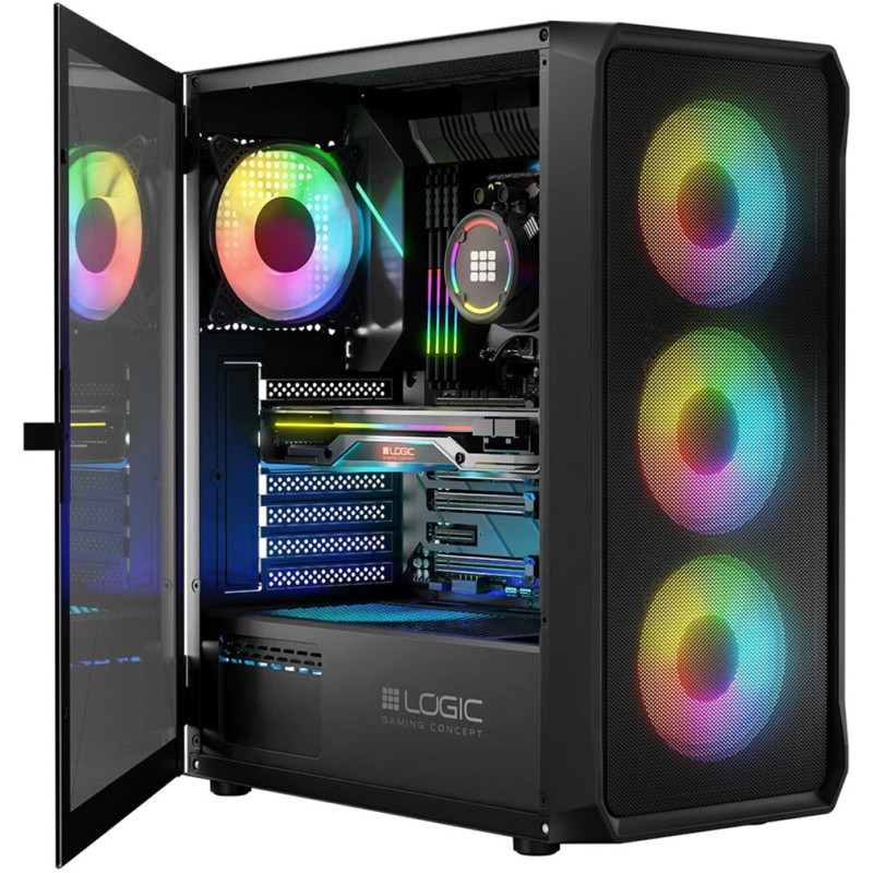 Корпус Logic concept ARGB Midi Black (AT-PORTOS-10-0000000-0002)