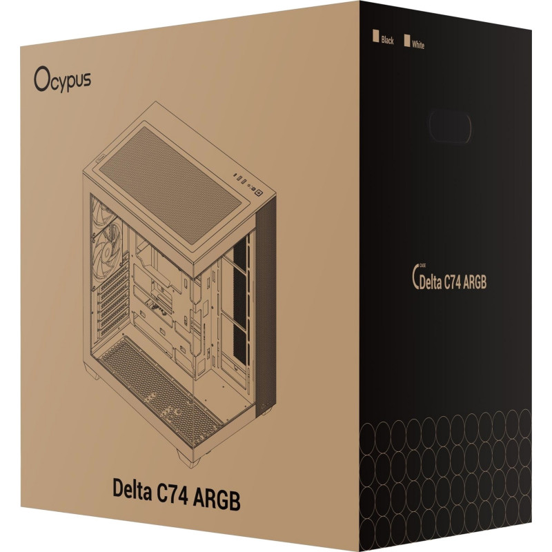 Корпус Ocypus DELTA C74 ARGB White (DELTA-C74-WHD200XX-GL)