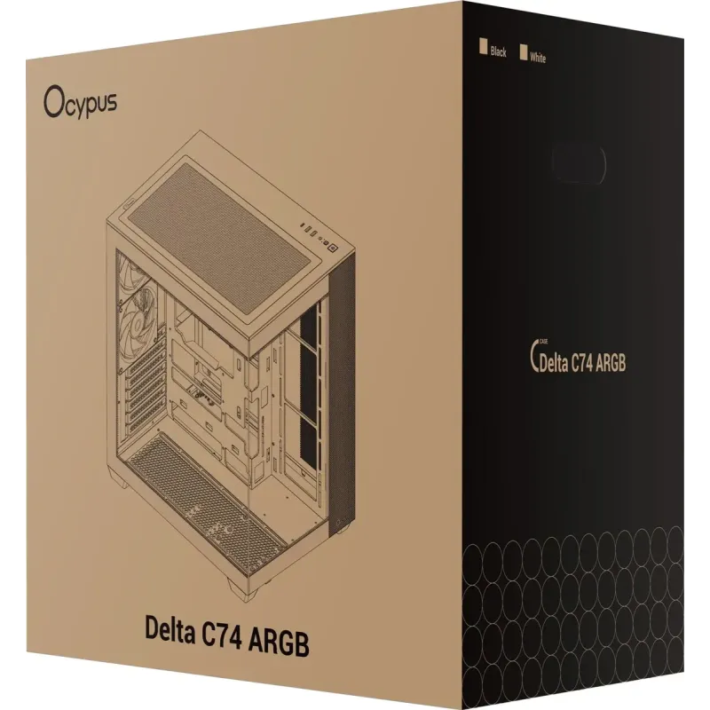 Корпус Ocypus DELTA C74 ARGB White (DELTA-C74-WHD200XX-GL)