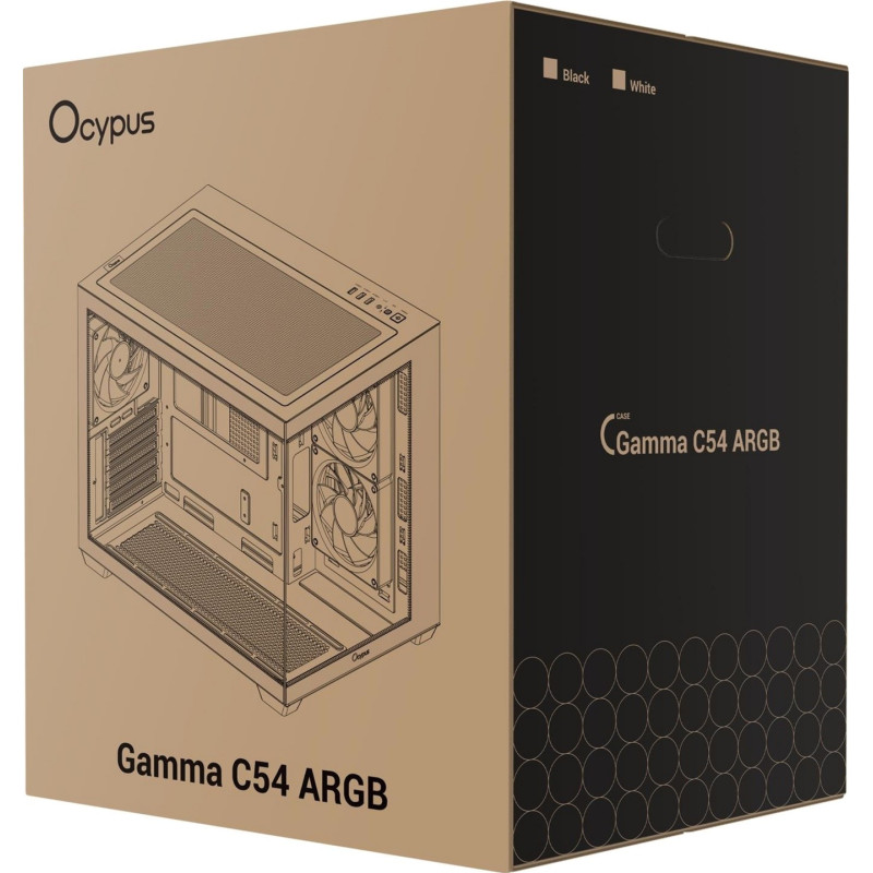 Корпус Ocypus GAMMA C54 ARGB Black (GAMMA-C54-BKD300XX-GL)