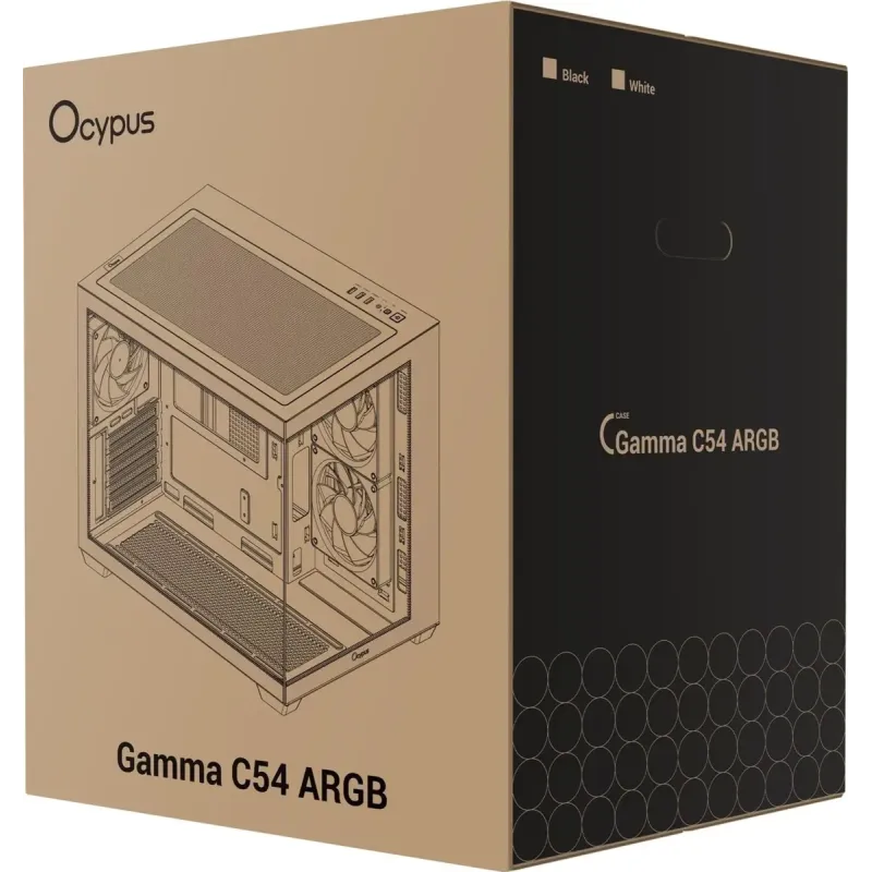 Корпус Ocypus GAMMA C54 ARGB Black (GAMMA-C54-BKD300XX-GL)