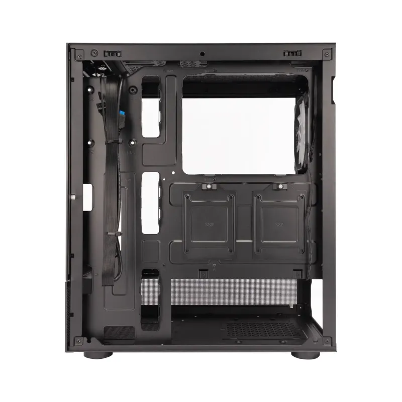 Корпус 1stPlayer Mi7-A-BK-2F7R-1F7 Black без БП