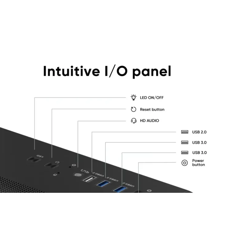 Корпус 1stPlayer RT5 Black без БП