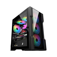 Корпус 1STPLAYER  T3-G-4F1-BK