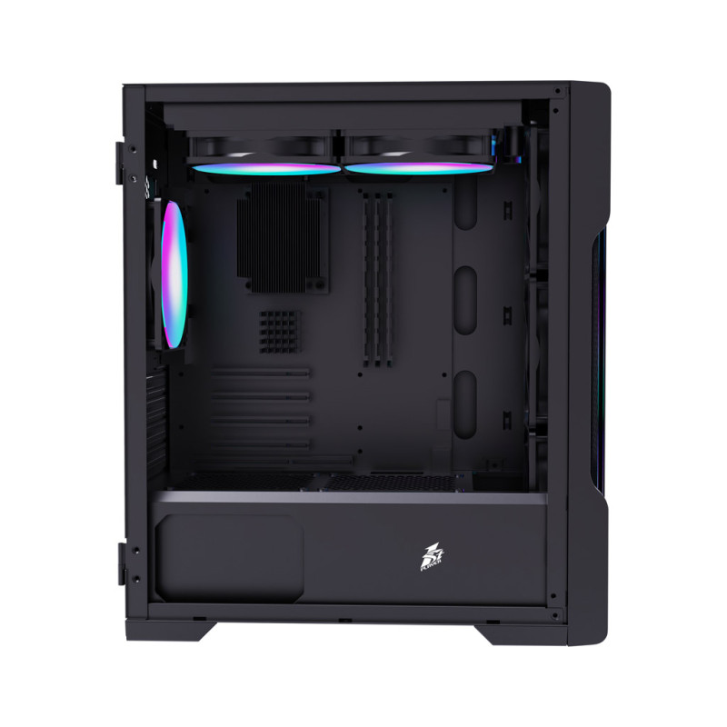 Корпус 1STPLAYER  T3-G-4F1-BK