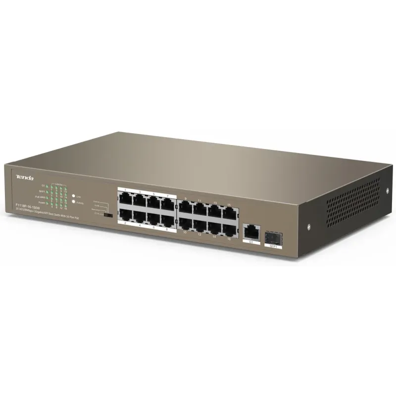 Коммутатор Tenda TEF1118P-16-150W